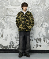 CAMO FLEECE JACKET_GREEN