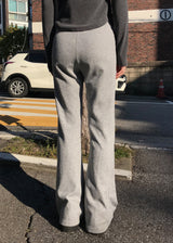 リブブーツカットスウェットパンツ