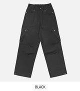 [wool20%] ケインピンタックスナップウールカーゴパンツ