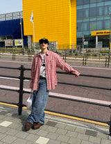 No.1221 M thin check SHIRT