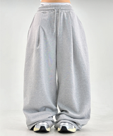 ❤ S-XL❤ サイドプリーツワイドバルーントレーニングパンツ