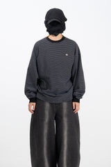 ロマジュワッペンストライプ長袖Tシャツ
