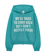 pt letter zip up (mint)