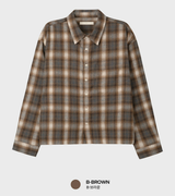 Landy 3172 Natural AVE Crop Check Long Sleeve Shirt