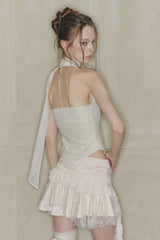 MIDNIGHT HALTER TOP cream
