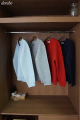 カシミア30シックVネックオーバーサイズフィットニット