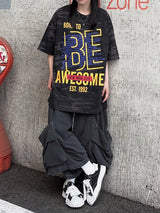 drape pocket bermuda pants