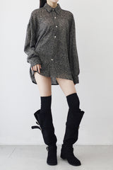 (Unisex) ブレットオーバーサイズニットシャツ
