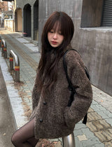 Rodin Fluffy Fur Wool Half Coat