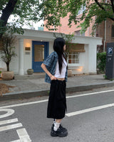 チェックフードシャツ