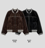 [F/W] ベルベットピピングブルゾンジップアップ(2color)