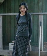 ストライプド ミュージック ノート LS Tシャツ(CV2GFFT554A)