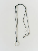 Big circle strap necklace
