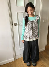 ガランキノンフェードワイドデニムパンツ