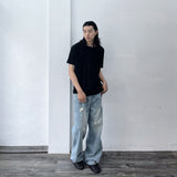 Light Wash Distressed Denim Pants