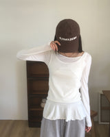 Sorong Frill Layered Sleeveless T-shirt Set