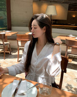 [ORIGINAL] Aro Dot Frill Blouse