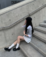 シャツプリーツワンピース