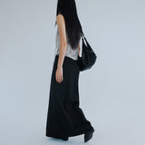 [Paenko] String Flared Maxi Long Skirt - 4color