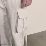 ストラップエラスティックパンツ_ホワイト