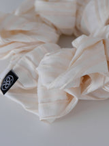 Stripe Scrunchie_Beige&White