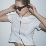 SW'S リボンTシャツ - WHITE
