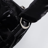 Knotted Micro Padding Bag (Glossy-Black)