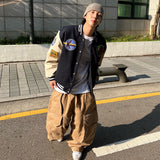 Oversized Wafer Varsity Jumper Jacket