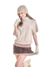 キャラメル ニット ハーフップ [BEIGE]