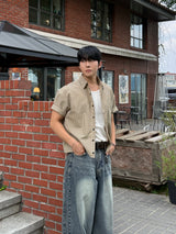バックカットバルーンデニムパンツ
