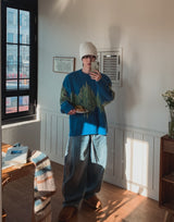 Noise Mohair Jacquard Over Knit
