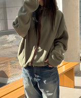 [Unisex] Line fleece hood zip up(3color)