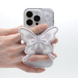 SUN CASE CLEAR  PATCH BUTTERFLY SILVER