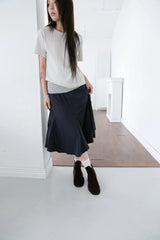 stripe banding flare midi skirt(3colors)