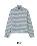Needeu Crop Stripe Zip Up
