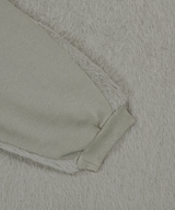 Knit Back Hoodie / Mint Grey
