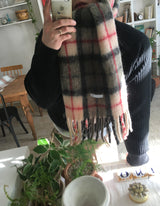 No.1547 wool check muffler (4color)