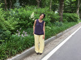 Waffle string sleeveless top (4color) 