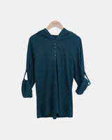 Joa Hooded Roll-Up Long-Sleeve T-Shirt