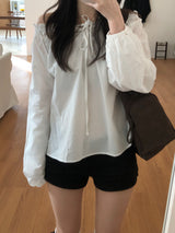 Dear button off-shoulder blouse (2 colors)