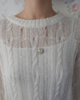 [925SILVER] CUSHION HEART RIBBOON NECKLACE