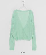 Enoch Summer See-Through Deep V-Neck Cardigan