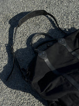 Marble Canvas Leather Boston Bag 2C