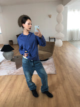 BAGGY FLARE DENIM PANTS
