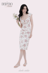 アンティーク フローラル パフューム スカート 2点セット (blouse+skirt set)