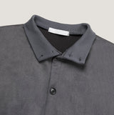 Sven Suede High-Neck Cardigan
