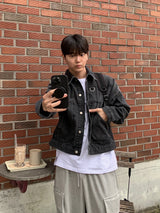 Code D Crop denim Jacket