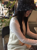 ターテスUネックウールシアーTシャツ (5c)