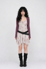 VALENTINE HAZE DRAPED MINI DRESS