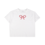 リボンアプリケーTシャツ(3 COLORS)